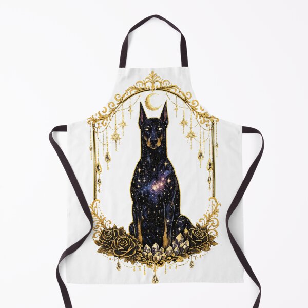 Item preview, Doberman Pinscher Celestial Moon Galaxy Stars Mystical Gothic Dog T-Shirt designed and sold by Five Reasons Designs.