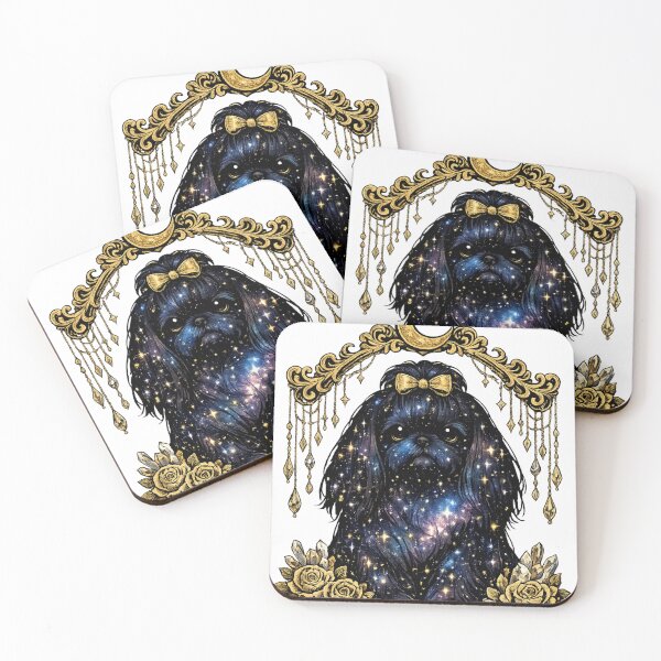 Item preview, Shih Tzu Celestial Moon Galaxy Stars Mystical Gothic Dog T-Shirt designed and sold by Five Reasons Designs.