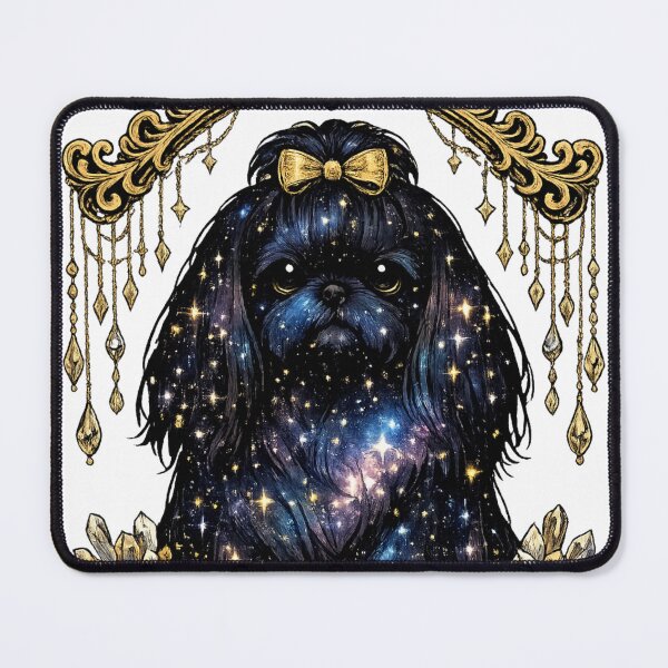 Item preview, Shih Tzu Celestial Moon Galaxy Stars Mystical Gothic Dog T-Shirt designed and sold by Five Reasons Designs.