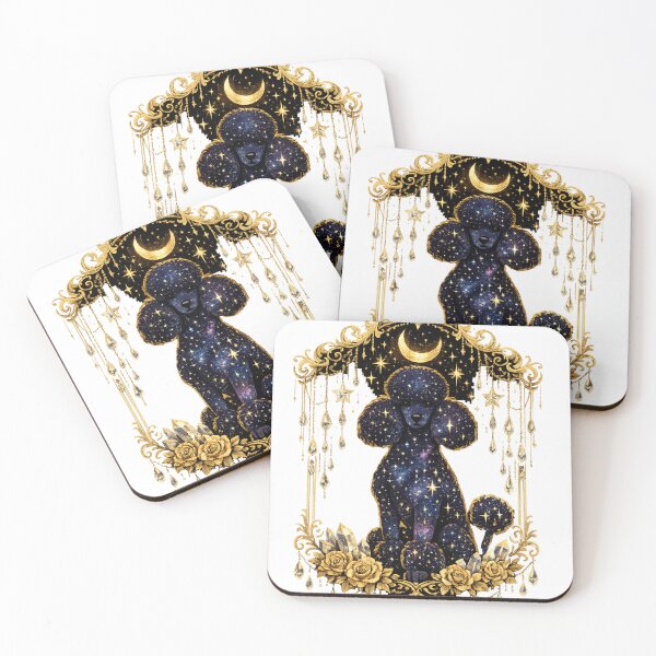 Item preview, Poodle Celestial Moon Galaxy Stars Mystical Gothic Dog T-Shirt designed and sold by Five Reasons Designs.