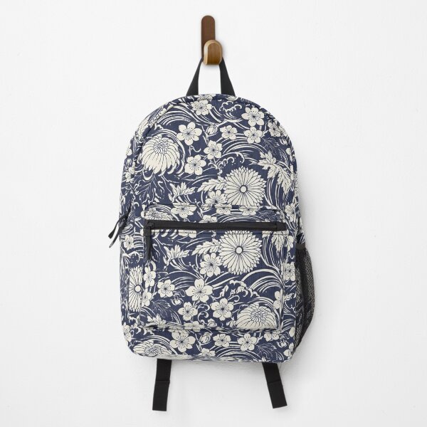 Item preview, Vintage Japanese Woodblock Style Floral Pattern designed and sold by VelloomStore.