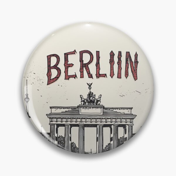 Item preview, Berlin Germany Vintage Travel Poster Brandenburg Gate City Illustration designed and sold by NarjaShop.