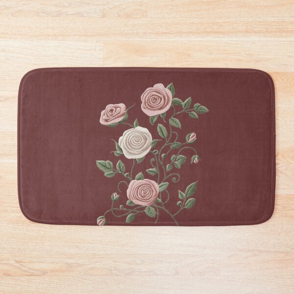 Item preview, Vintage Embroidered Rose Garden designed and sold by MegaNovaArt.