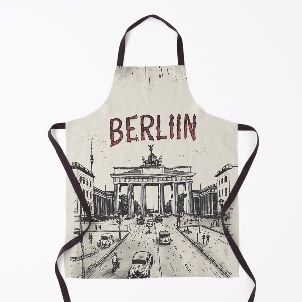Item preview, Berlin Germany Vintage Travel Poster Brandenburg Gate City Illustration designed and sold by NarjaShop.