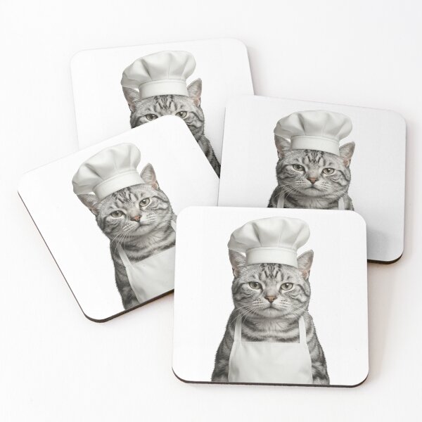 Item preview, Funny American Shorthair Cat Chef Realistic Animal Cooking Humor Art designed and sold by LazyOwlStore.