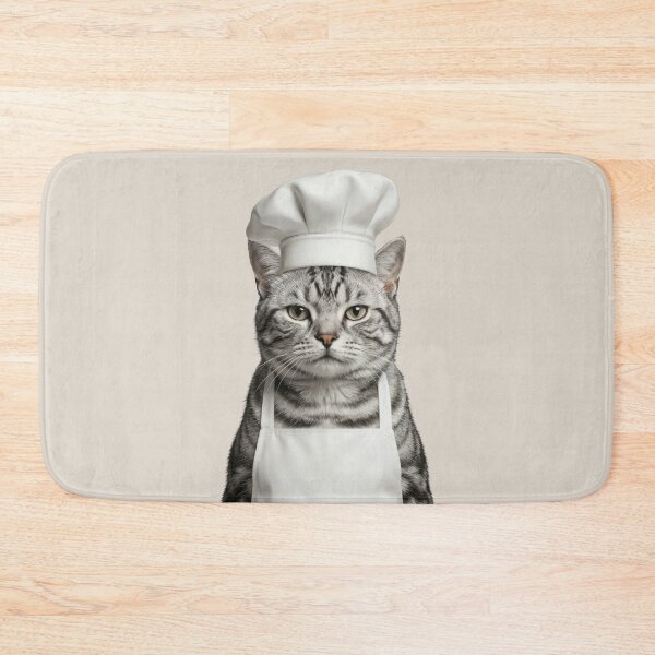 Item preview, Funny American Shorthair Cat Chef Realistic Animal Cooking Humor Art designed and sold by LazyOwlStore.