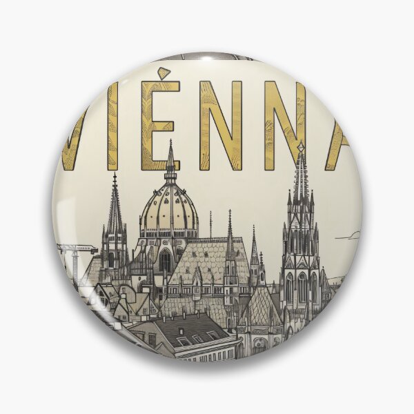 Item preview, Vienna Austria Vintage Travel Poster European City Illustration designed and sold by NarjaShop.
