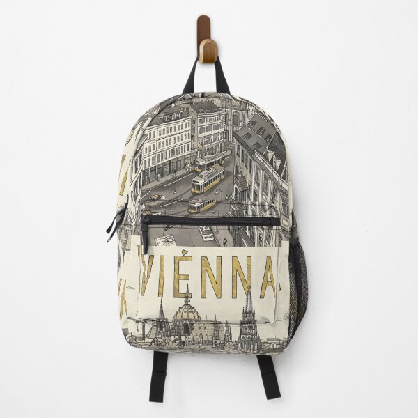 Item preview, Vienna Austria Vintage Travel Poster European City Illustration designed and sold by NarjaShop.