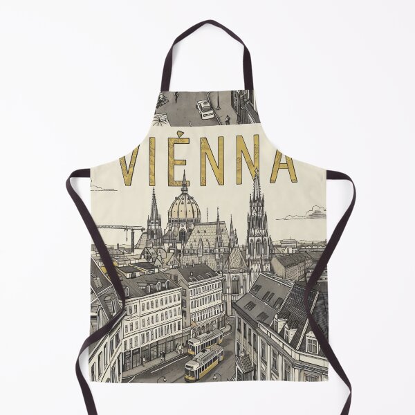 Item preview, Vienna Austria Vintage Travel Poster European City Illustration designed and sold by NarjaShop.