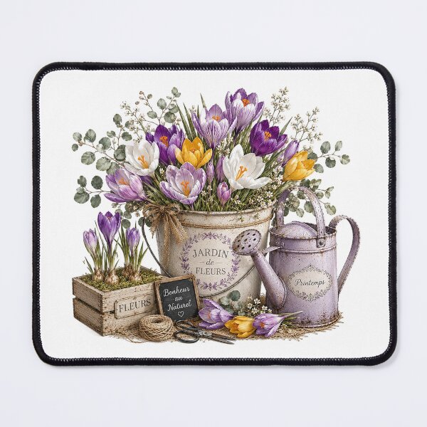 Item preview, Crocus Spring Garden Watercolor designed and sold by PetalGarden.