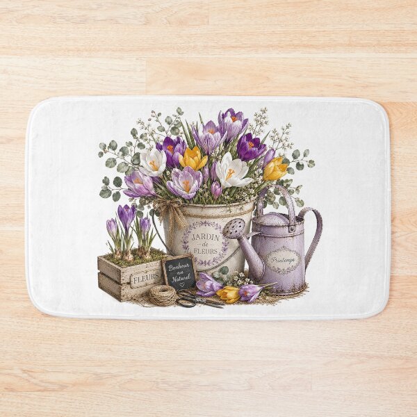 Item preview, Crocus Spring Garden Watercolor designed and sold by PetalGarden.