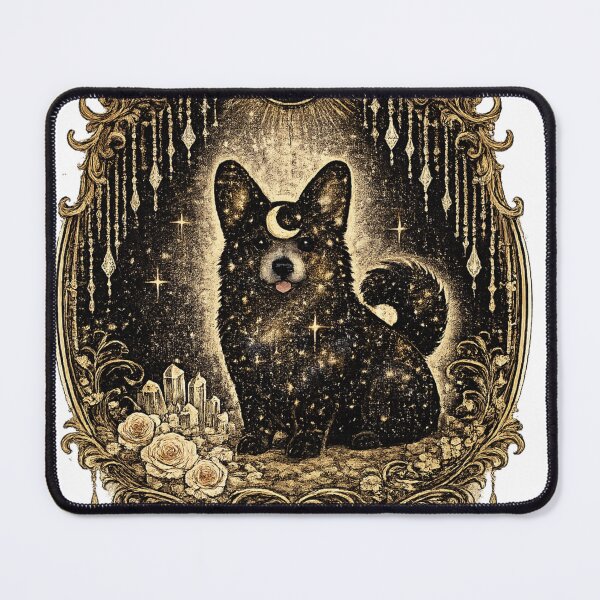 Item preview, Corgi Celestial Moon Galaxy Stars Mystical Gothic Dog T-Shirt designed and sold by Five Reasons Designs.
