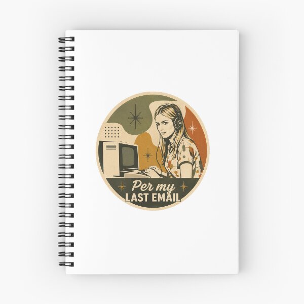 Item preview, Per My Last Email – Retro Mid Century Office Humor Sticker designed and sold by Urbantheseus.