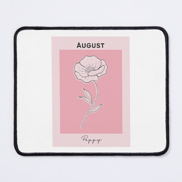 Item preview, Pink Poppy August Birth Flower Pretty Illustration designed and sold by winterpumpkin.