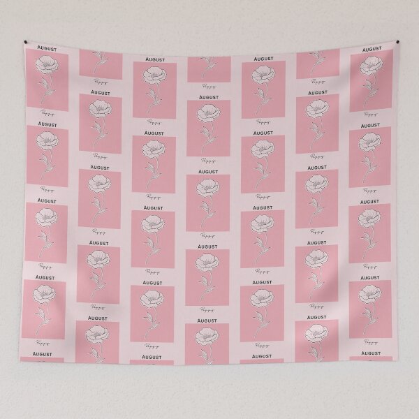 Item preview, Pink Poppy August Birth Flower Pretty Illustration designed and sold by winterpumpkin.