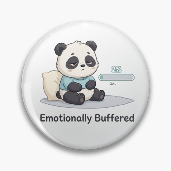 Item preview, Cute Emotionally Buffered Panda Sticker | Funny Introvert Meme Aesthetic Hoodie & T-Shirt Design designed and sold by TheCosyCarriage.