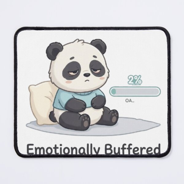 Item preview, Cute Emotionally Buffered Panda Sticker | Funny Introvert Meme Aesthetic Hoodie & T-Shirt Design designed and sold by TheCosyCarriage.