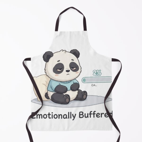 Item preview, Cute Emotionally Buffered Panda Sticker | Funny Introvert Meme Aesthetic Hoodie & T-Shirt Design designed and sold by TheCosyCarriage.