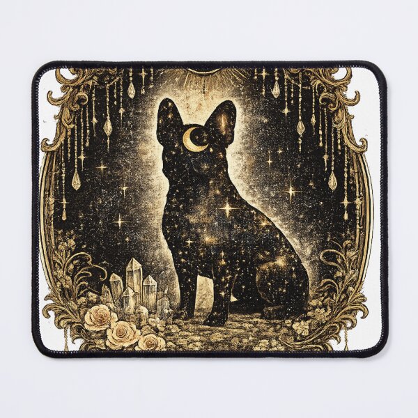 Item preview, French Bulldog Celestial Moon Galaxy Stars Mystical Gothic Dog T-Shirt designed and sold by Five Reasons Designs.