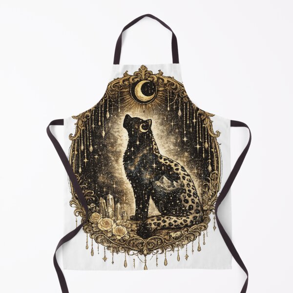 Item preview, Celestial Snow Leopard Moon Galaxy Stars Mystical Gothic Wild Cat T-Shirt designed and sold by Five Reasons Designs.