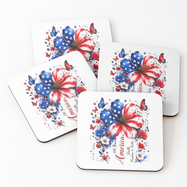 Item preview, American Floral Patriotic Wildflower USA 250th Anniversary designed and sold by elongatedjazz.