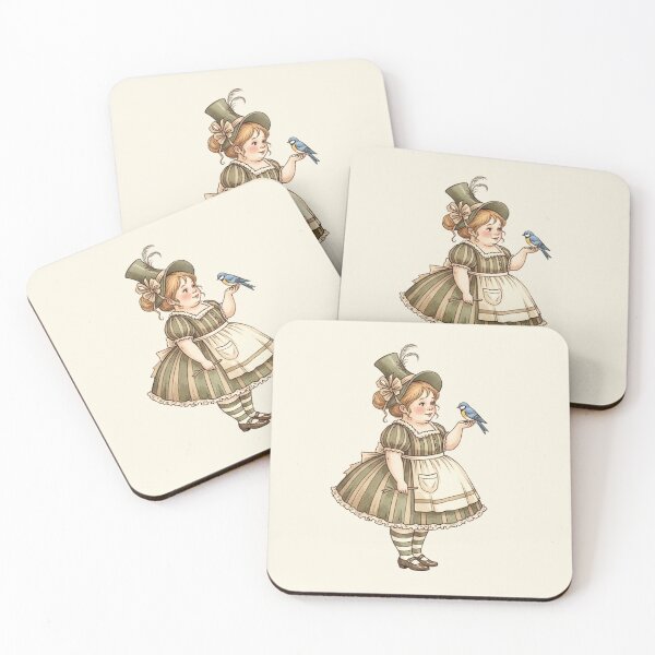 Item preview, Gentle Girl with a Little Blue Bird designed and sold by Pasteltone.