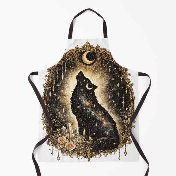 Item preview, Celestial Wolf Howling Moon Galaxy Stars Mystical Gothic T-Shirt designed and sold by Five Reasons Designs.