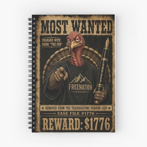 Item preview, Most Wanted Turkey – Charged With Using The Pen designed and sold by FREENATION2026.