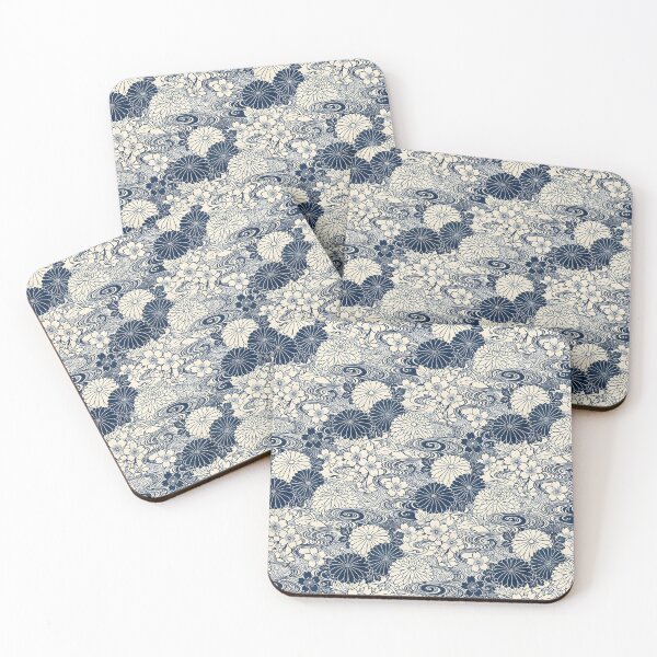 Item preview, Nordic Minimalist Navy and Gold Leaf Pattern designed and sold by VelloomStore.