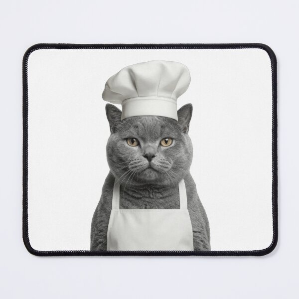 Item preview, Funny British Shorthair Cat Chef Realistic Animal Cooking Humor Art designed and sold by LazyOwlStore.