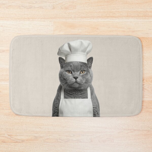 Artikelvorschau, Lustige Britisch Kurzhaar Katze Koch Realistische Tierkoch-Humor-Kunst entworfen und verkauft von LazyOwlStore.
