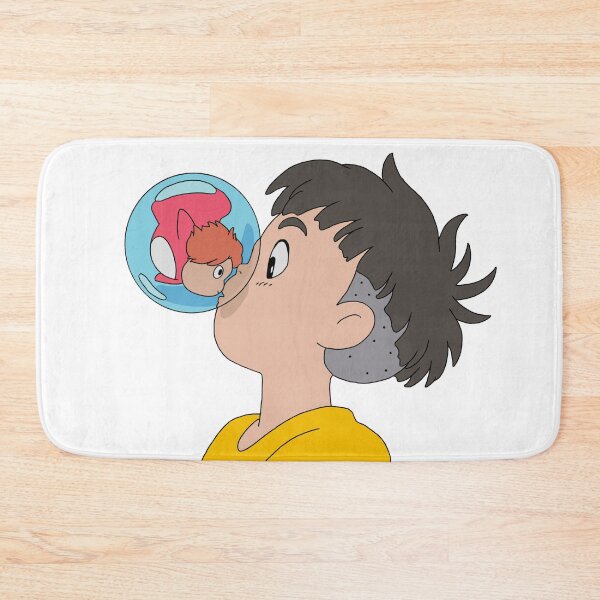 Item preview, Ponyo Sosuke Cute Ending Bubble Illustration designed and sold by Iska-Designs.