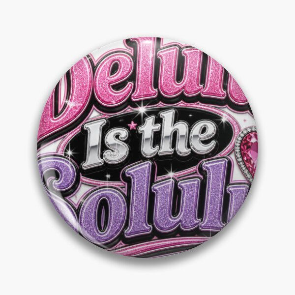 Item preview, Delulu Is The Solulu - Funny Pink Glitter Meme Sticker designed and sold by redblink store.
