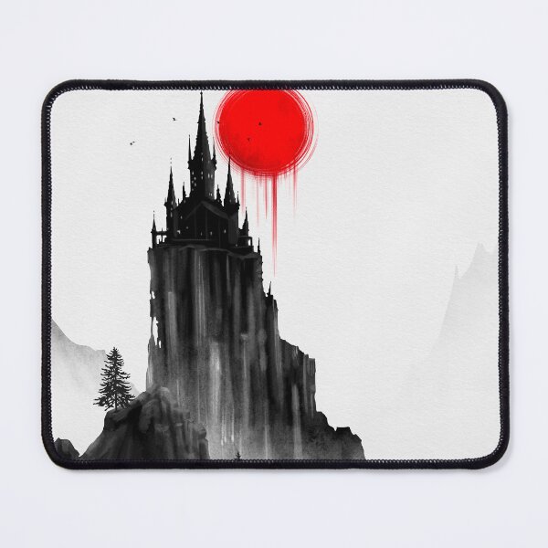 Item preview, The Crimson Citadel – Minimalist Dark Fantasy Castle designed and sold by Ola-urb.