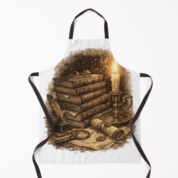 Item preview, Vintage Antique Books Candlelight Quill Dark Academia Scholar T-Shirt designed and sold by Five Reasons Designs.