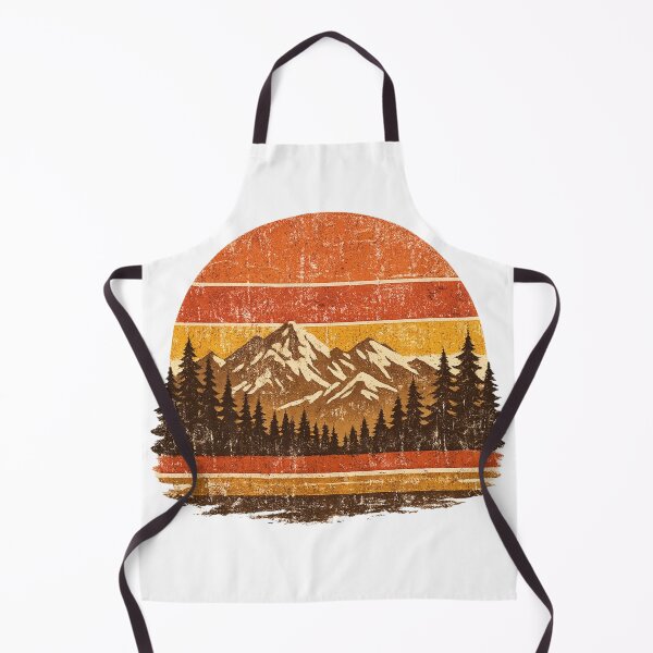 Item preview, Retro Vintage Mountain Sunset Pine Forest Outdoor Nature T-Shirt designed and sold by Five Reasons Designs.