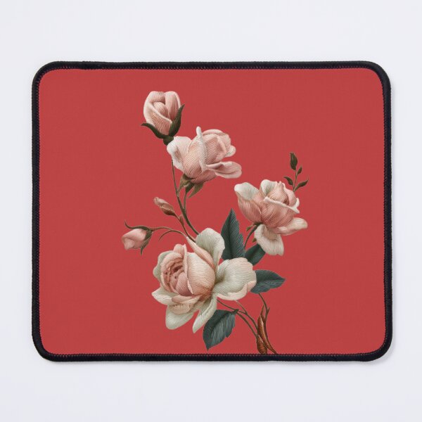 Item preview, Embroidered Blush Rose Bouquet designed and sold by MegaNovaArt.