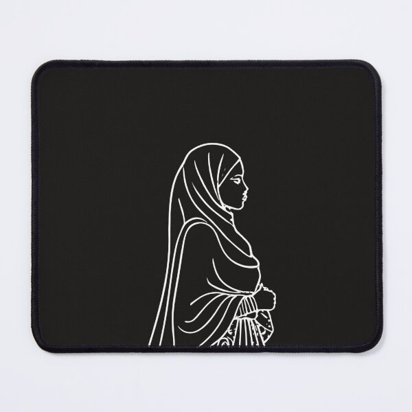 Item preview, Elegant Minimalist Hijabi Line Art Illustration designed and sold by Drop-Drip.
