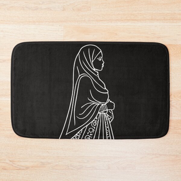 Item preview, Elegant Minimalist Hijabi Line Art Illustration designed and sold by Drop-Drip.