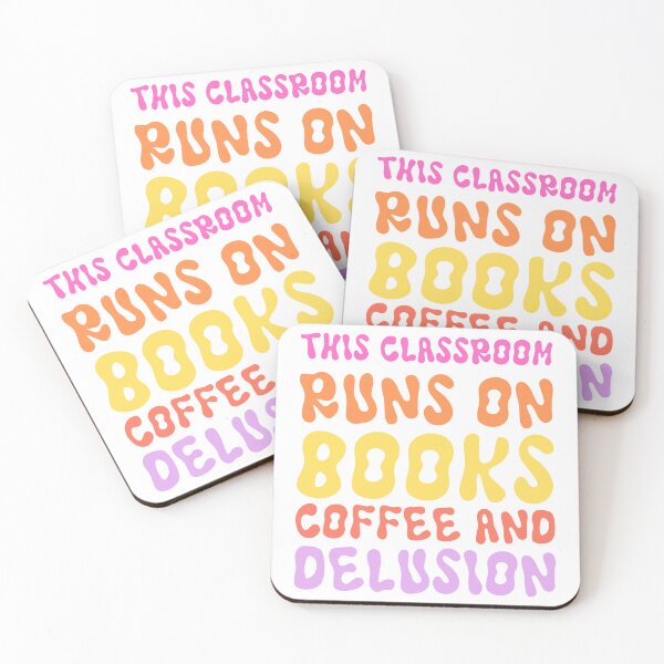 Item preview, This Classroom Runs on Books, Coffee, and Delusion | Funny English Teacher Classroom Decor designed and sold by theintentionalteacher.