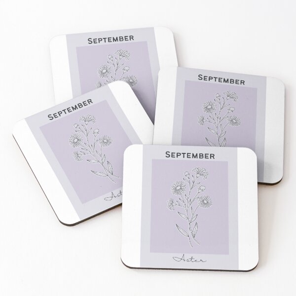 Item preview, Purple Aster September Birth Flower Pretty Illustration designed and sold by winterpumpkin.