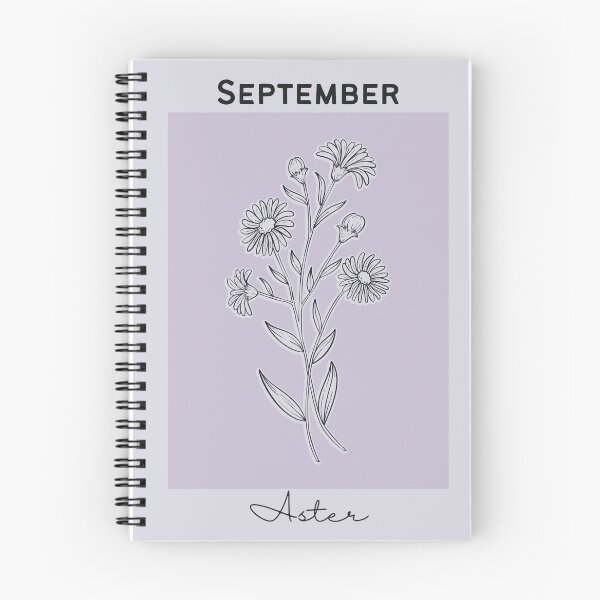Item preview, Purple Aster September Birth Flower Pretty Illustration designed and sold by winterpumpkin.