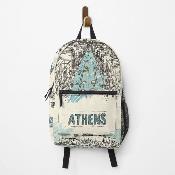 Item preview, Athens Greece Vintage Travel Poster Acropolis City Illustration designed and sold by NarjaShop.