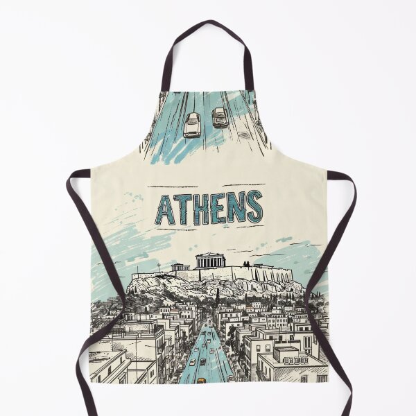 Item preview, Athens Greece Vintage Travel Poster Acropolis City Illustration designed and sold by NarjaShop.