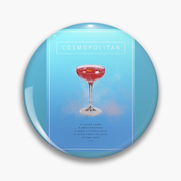 Item preview, Cosmopolitan Coctail Recipe in Blue designed and sold by FanitsaArt.