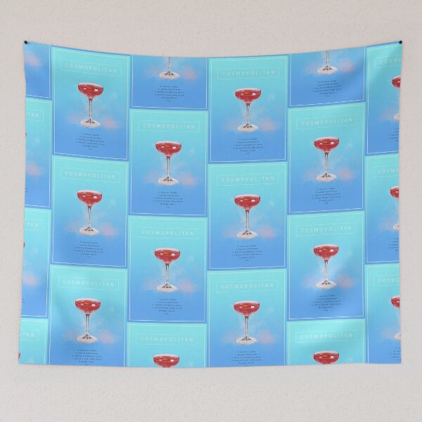 Item preview, Cosmopolitan Coctail Recipe in Blue designed and sold by FanitsaArt.
