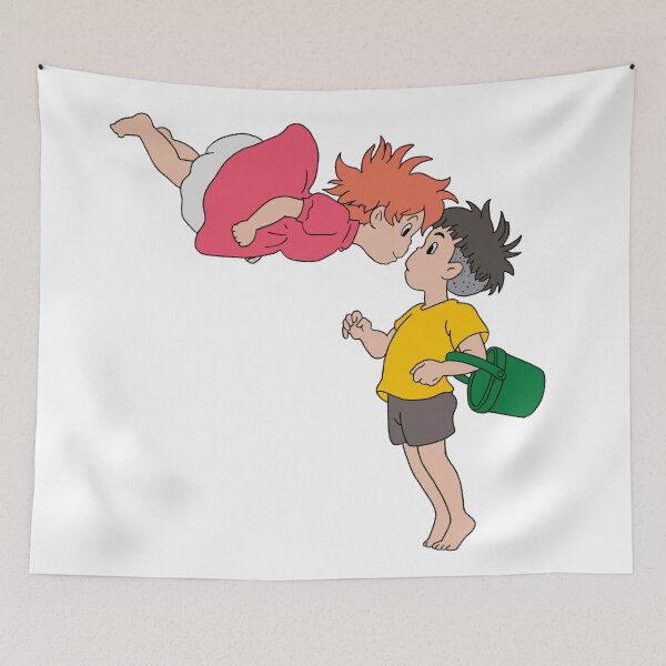 Item preview, Ponyo Sosuke Cute Ending Illustration designed and sold by Iska-Designs.