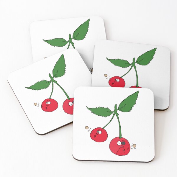 Item preview, Funny Cherries Spitting Seeds Cartoon – Cute Fruit Pirate Seed Spitting designed and sold by MyxaART.