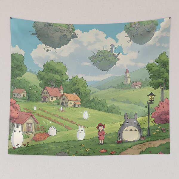 Item preview, Cute kawaii art girl [[toTOTORO]] go -%[ghiblis]%- picnic aways  designed and sold by ITsdnelinn.