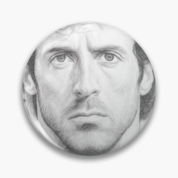 Item preview, Black & White Action Hero Pencil Portrait Art Print | Realistic Monochrome Digital Sketch Wall Decor designed and sold by Leon Woods Pencil Art.